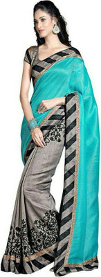 

Softdeal Printed Bhagalpuri Printed Silk Saree(Grey, Blue), Blue;grey
