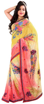 

Manthan Printed Daily Wear Georgette Saree(Multicolor), Multi