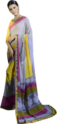 

Magnum Opus Store Printed, Self Design Daily Wear Georgette Saree(Multicolor, Yellow)