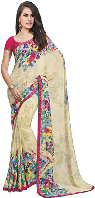 

Party Wear Dresses Printed Fashion Pure Chiffon Saree(Multicolor), Multicolor552