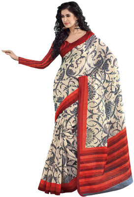 

Party Wear Dresses Printed Fashion Cotton Saree(Red)