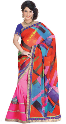 

Ridham Sarees Embroidered Fashion Handloom Georgette Saree(Multicolor)