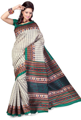 

Cenizas Printed Fashion Art Silk Saree(Multicolor), Green