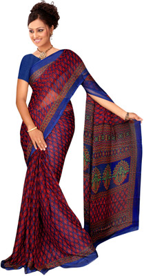 

Vardan Prints Printed Bollywood Chiffon Saree(Blue, Brown)