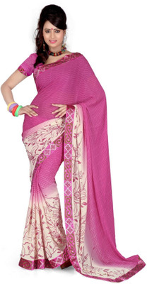 

Cenizas Printed Fashion Cotton Saree(Multicolor), Pink