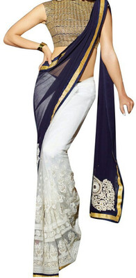 

Aksh Fashion Embroidered, Solid Bollywood Handloom Net Saree(Multicolor), Pink