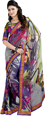 

Parisha Printed Fashion Georgette Saree(Blue, Multicolor)