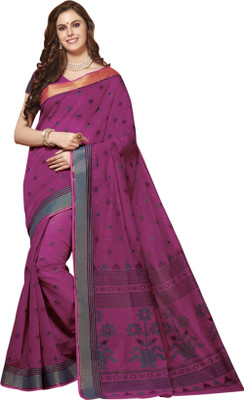 

Gian Creations Printed Daily Wear Cotton Saree(Pink)