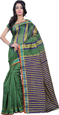 

Sanju Sarees Plain Fashion Art Silk Saree(Green)