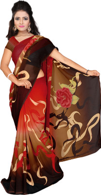 

Khushali Self Design, Printed Fashion Georgette Saree(Red, Brown, Multicolor), Brown;multicolor;red