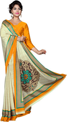 

Sunaina Printed Mysore Crepe Saree(Multicolor)