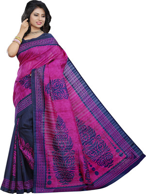

Ishin Printed Bhagalpuri Printed Silk Saree(Multicolor)
