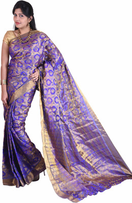 Mimosa Self Design Kanjivaram Net, Silk, Jacquard Saree(Multicolor) available at flipkart for Rs.1399
