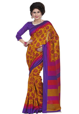 

JTInternational Printed Bhagalpuri Silk Saree(Multicolor)