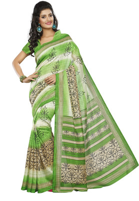 

JTInternational Printed Manipuri Silk Saree(Multicolor)