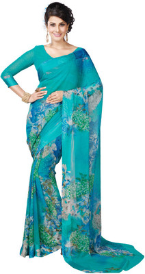 

Suvastram Printed Fashion Georgette Saree(Blue)