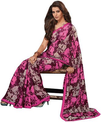 

Indian Wear Online Printed Fashion Pure Chiffon Saree(Multicolor), Multicolor496