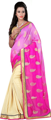 

Weavedeal Embellished Banarasi Art Silk Saree(Pink)