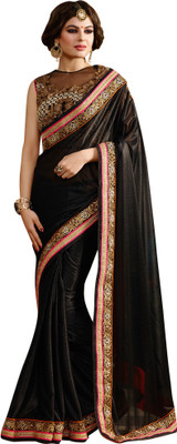 

Brijraj Embroidered Fashion Lycra Saree(Black)
