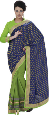 

Desi Butik Self Design Fashion Viscose Saree(Purple)