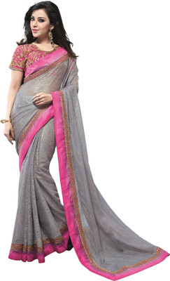 

Brijraj Embellished Fashion Chiffon Saree(Grey)
