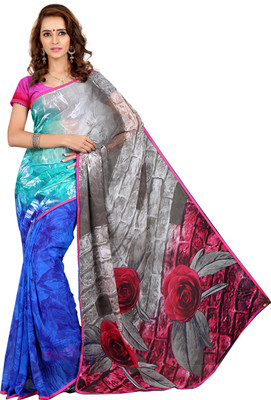 

Jiya Self Design, Printed Fashion Georgette Saree(Blue, Pink, Multicolor), Blue;multicolor;pink