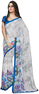 

Indian Wear Online Printed Fashion Pure Chiffon Saree(Multicolor), Multicolor552