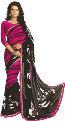 

PSHOPEE Printed Fashion Chiffon Saree(Pink)