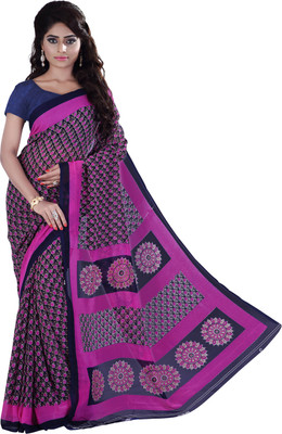 

Khushali Self Design, Printed Fashion Georgette Saree(Pink, Blue), Blue;pink