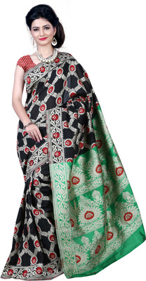 It's Banii Woven Banarasi Silk Saree(Black)