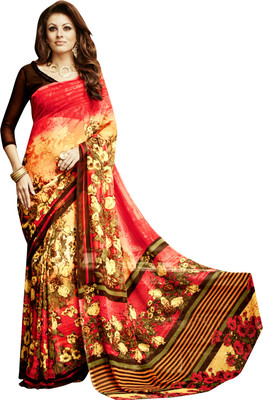 

Khushali Self Design, Printed Fashion Georgette Saree(Multicolor)