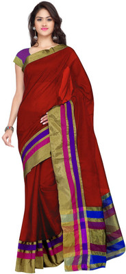 

Suvastram Woven Chanderi Art Silk Saree(Red)