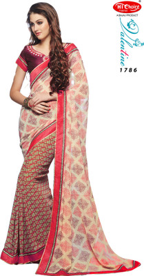 

Hi-Choice Printed Fashion Georgette Saree(Beige)