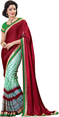 

Parisha Self Design, Printed Fashion Chiffon Saree(Maroon, Green, Multicolor), Green;maroon;multicolor