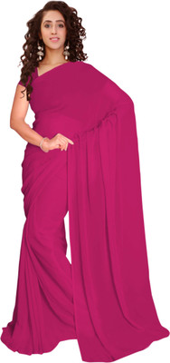 

Vardan Prints Plain Fashion Georgette Saree(Purple)