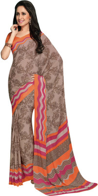 

Vishal Printed Fashion Crepe Saree(Beige)