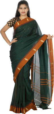 

Devi Handlooms Woven Narayanpet Handloom Cotton Saree(Green)