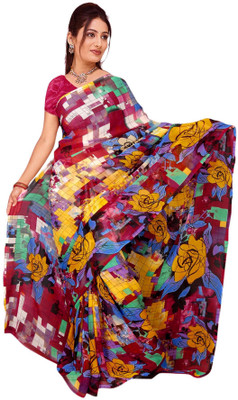 

Khoobee Printed Fashion Georgette Saree(Multicolor)