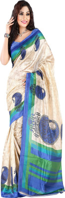 

Indrani Printed Bhagalpuri Raw Silk Saree(Green)
