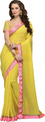 

Vishal Solid Fashion Georgette Saree(Yellow)