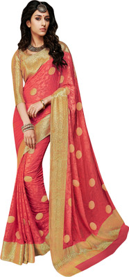 

Brijraj Embellished Fashion Chiffon Saree(Pink)