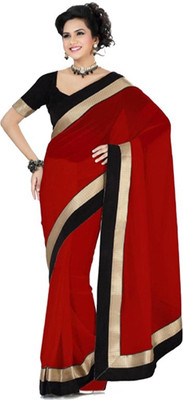 

Aksh Fashion Printed Fashion Georgette Saree(Red)