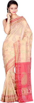 

Chandrakala Self Design Banarasi Cotton Saree(Multicolor), Beige