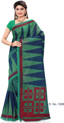 

Indianbeauty Striped, Printed Fashion Cotton Saree(Green, Blue), Blue;green