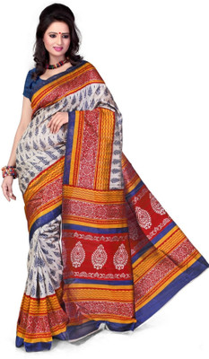 

Cenizas Printed Fashion Organza Saree(Multicolor), Blue