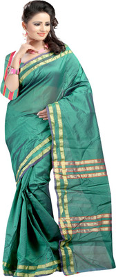 

Ansu Fashion Solid Fashion Art Silk Saree(Green)