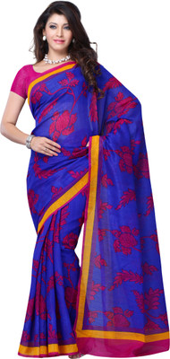 

JTInternational Geometric Print Fashion Art Silk Saree(Multicolor)