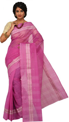 

Sangam Kolkata Embellished Fashion Handloom Cotton Saree(Pink)