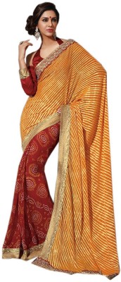 

Party Wear Dresses Printed Fashion Pure Chiffon Saree(Multicolor), Multicolor515