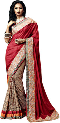 

Vishal Solid Fashion Net Saree(Maroon)